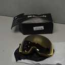 Ski Goggles for Men Women Adult & Youth, OTG Snowboard Goggles Anti Fog, Snow Goggles UV Protection Wide Vision (Yellow Frame/Revo Golden Lens (Vlt 13.0%))