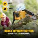 2-IN-1 Cordless 8-Inch Pole Saw & Chainsaw for De-WALT 20V MAX Battery - 1200W Brushless Motor, Total Reach of Max 15.9 FT, Lightweight, 8"&6"Electric Pole Saws for Tree Trimming Pruning (Tool Only)
