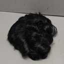 fun shack 50's Men's Black Wig with Sideburns, 1950s Costume Wig for Men, Retro Black Wig for Boys, One Size