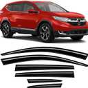 Rain Guards Compatible with Honda CR-V 2017 2018 2019 2020 2021 2022, Tape-on Durable Side Window Sun Wind Deflectors, 2017-2022 CRV Rain Guard Black 6 PCS