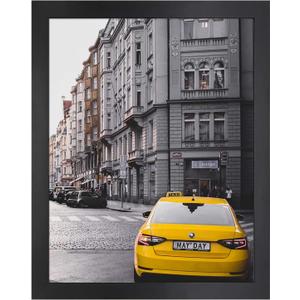 Golden State Art 16x20 Wood Picture Frame with Real Glass and 1.25'' Wide (Black)