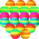 Macarrie 20 Pcs Playground Balls 6 Inches Dodgeball Kick Balls for Kids Adults Colorful Inflatable Balls Handballs Soccer Basketball Handball Games Camps Schools Outdoors