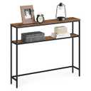 VASAGLE Console Table, 2-Tier Sofa Table, 7.9 x 39.4 x 31.5 Inches, Narrow Entryway Table, Modern Entry Table with 2 Shelves, for Living Room, Bedroom