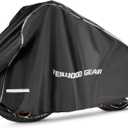 Bike Cover for Transport 2 Bikes on Rack, Double Heavy Duty 420D on Handlebar & Pedal, Waterproof Bicycle Cover Outdoor Storage on Rear Bike Rack