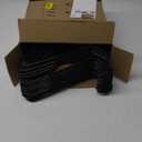 HOUSE DAY Black Plastic Hangers 50 Pack, Plastic Clothes Hangers with Built-in Hooks, Durable and Strong Plastic Coat Hangers for Closet, Space Saving Clothing Hanger for Shirts, Coats, Skirt, Dress