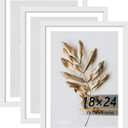 18x24 Picture Frame White 3 Pcs set can Display on the Wall, 18x24 in-3Pack