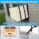 Ribbonlic 2 Pack Window Air Conditioner Cover for Outside Winter Windproof 3 Layer Insulation Window Air Conditioner Freeze Protection Cover for Outdoor Ac Unit(25.5" wx 20.5" d X 18" h,Beige)