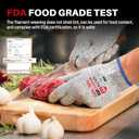 Cut Resistant Work Gloves, ANSI A4 Food Grade Cutting Gloves for Che for Kitchen Meat Cutting,Metal Fabrication, Wood Working,Non Slip, Breathable, Medium