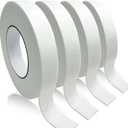 Double Sided Foam Tape, Strong Adhesion Mounting Tapes (L196IN * W0.94IN * 3 Rolls), White, Heavy Duty Sticky Strips for Wall Art, Office Decor, Posters/Picture Hanging, Packaging, Bonding
