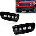 Switchback White Amber LED Front Fog Daytime Sequential Running Lamp Bumper Light LED Turn Signal Feature Compatible with Ford F150 2010-2014 SVT Raptor