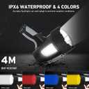 LBE Rechargeable Spotlight Outdoor, 2,000,000 Lumens Led Spotlight Flashlight with Cob Light and Foldable Tripod, 6 Modes Waterproof Handheld Spot Light for Outdoor Marine Boating Hnting