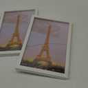 upsimples 4x6 Picture Frame Set of 3, Made of High Definition Glass for 4 x 6, Wall and Tabletop Display Thin Border Photo Frames for Home Dcor, White