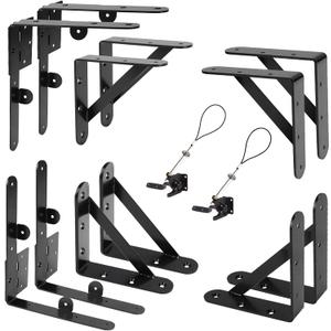 Mofeez Fence Gate Kit Iron Gate Hardware with Gate Latch for Wooden Fences Shed Doors Heavy Duty Anti Sag Gate Corner Brace Bracket (2 Sets) Mofeez Fence Gate Kit Iron Gate Hardware with Gate Latch for Wooden Fences Shed Doors Heavy Duty Anti Sag Gate Corner Brace Bracket (2 Sets)