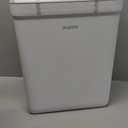2-in-1 Wall-Mounted & Freestanding Bathroom TrashCan, 3.4 Gallon Slim Trash Can, Small Garbage Can, White Plastic Kitchen Compost Bin with Lid for Kitchen, Bathroom, Living Room, Bedroom