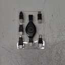 Emerge Tech ReTrak ETPRU6M Universal USB Extension Retractable Cord, Black, 6 feet