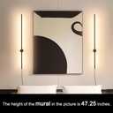 RC Dimmable Modern Plug in Wall Sconce Set of Two LED Black Wall Lights with Dimmer 39.4 inches Wall Lamp with Memory Function Original Brand Lighting