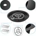 Skyflame Round Fire Pit Burner Pan Fire Bowl with Burner Ring - Drop-in Style - Made of Stainless Steel - 19 inch