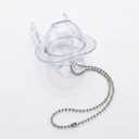 Clear Protective Pacifier Case Holder, Portable Egg-Shaped Baby Soother Storage Box with Metal Bead Chain for Attachment