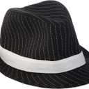 Loftus International Loftus 1920S Gangster Mob Boss Costume Pinstripe Fedora (Black)