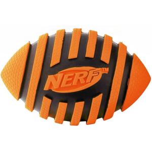 Nerf Dog Spiral Squeak Football Outdoor Dog Toy, 5 Inch Dog Football Squeaking Toy for Medium and Large Breeds, Orange