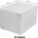 20 Gallon RV Fresh Water Tank, Potable Water Storage Tank for Drinking, Cooking, Cleaning, Showering, for Campers, Trailers, Motorhomes, RVs, Cube Shape, 21" x 17" x 14" (WT-5546)