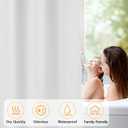 Seenus Waterproof Fabric Small Shower Curtain with 3 Weighted Magnets, 60 x 60 inch White Cloth Shower Liner Washable for Walk in Tub, RV Shower Curtains for Camper