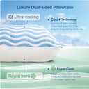 SLEEPDIARY Pillows Standard Size Set of 2 Adjustable Shredded Memory Foam Cooling Bed Pillows, Custom Loft for Side, Back, and Stomach Sleepers, Shape-Retaining Support & Washable Cover