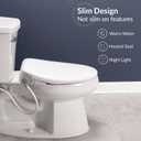 Bio Bidet BB550 Heated Bidet Seat with Warm Water Wash & Air Dryer, Night Light, Low Profile Design, Elongated