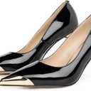 LingxiaUne Pumps for Women Pointed Toe Stiletto High Heels Ideal for Business Office Dress Weddings Fashion Events and Dance Parties Elegant Footwear for The Modern Woman (10, Patent Leather Black)