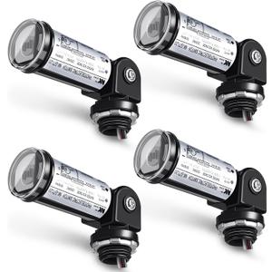 Riakrum 4-Pack Dusk to Dawn/Day Night Sensor Photoelectric Switch 120v Waterproof Photocell Sensor for Outdoor Lighting Swivel Mount Conduit Lighting Control for Wall Porch Light