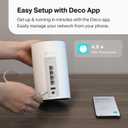TP-Link Deco BE63 Tri-Band WiFi 7 BE10000 Whole Home Mesh System- 6-Stream 10 Gbps, 4X 2.5G Ports Wired Backhaul, 4X Smart Internal Antennas, VPN, MU-MIMO, HomeShield, Free Expert Support (1-Pack)
