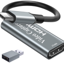 Papeaso Video Capture Card, Video Recording Card Wonderful 4K HDMI to 1080P USB C for Gaming Streaming TV Recorder, for Windows Mac OS System with USB C Adapter to Adjust PS4, Switch, Xbox1