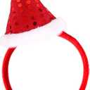3 x Christmas Headbands for Women Santa Hat Headband Holiday Hair Accessories Red Hat Hair Band Party Favors
