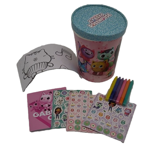 DreamWorks Gabby’s Dollhouse Deluxe Activity Set with Carrying Tin, Coloring
