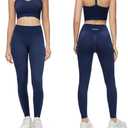 NANJI Seamless Leggings for Women - Scrunch Butt Lifting No Front Seam Mid Waist Squat Proof Active Workout Gym Yoga Pants (Blue, XL)