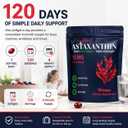 Astaxanthin 12 mg Softgels for Eye, Skin and Antioxidant Support, 120 Count | Microalgae-sourced, oil-based formula with one softgel daily for cellular wellness and a convenient four-month routine. (EXP 02/04/28)