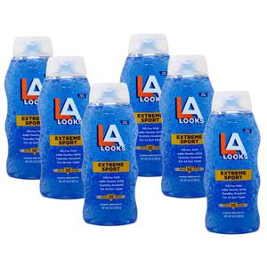 L.A. Looks Sport Xtreme Hold Gel, Hold Level 10+, 20-Ounce (Pack of 6)