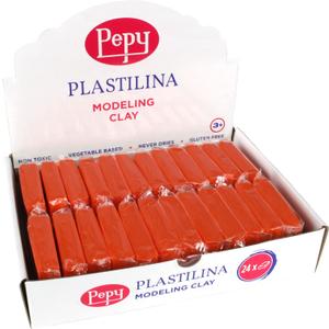 Pepy Plastilina Reusable and Non-Drying Modeling Clay; Set of 24 Bars, 1.4 Ounce Each, Perfect for Arts and Crafts Projects, Orange