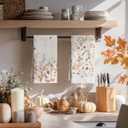 Artoid Mode Flowers Wildflower Fall Kitchen Towels Dish Towels, 18x26 Inch Quick Dry Microfiber Cloth Hand Towels for Kitchen Drying Set of 2 (Beige)