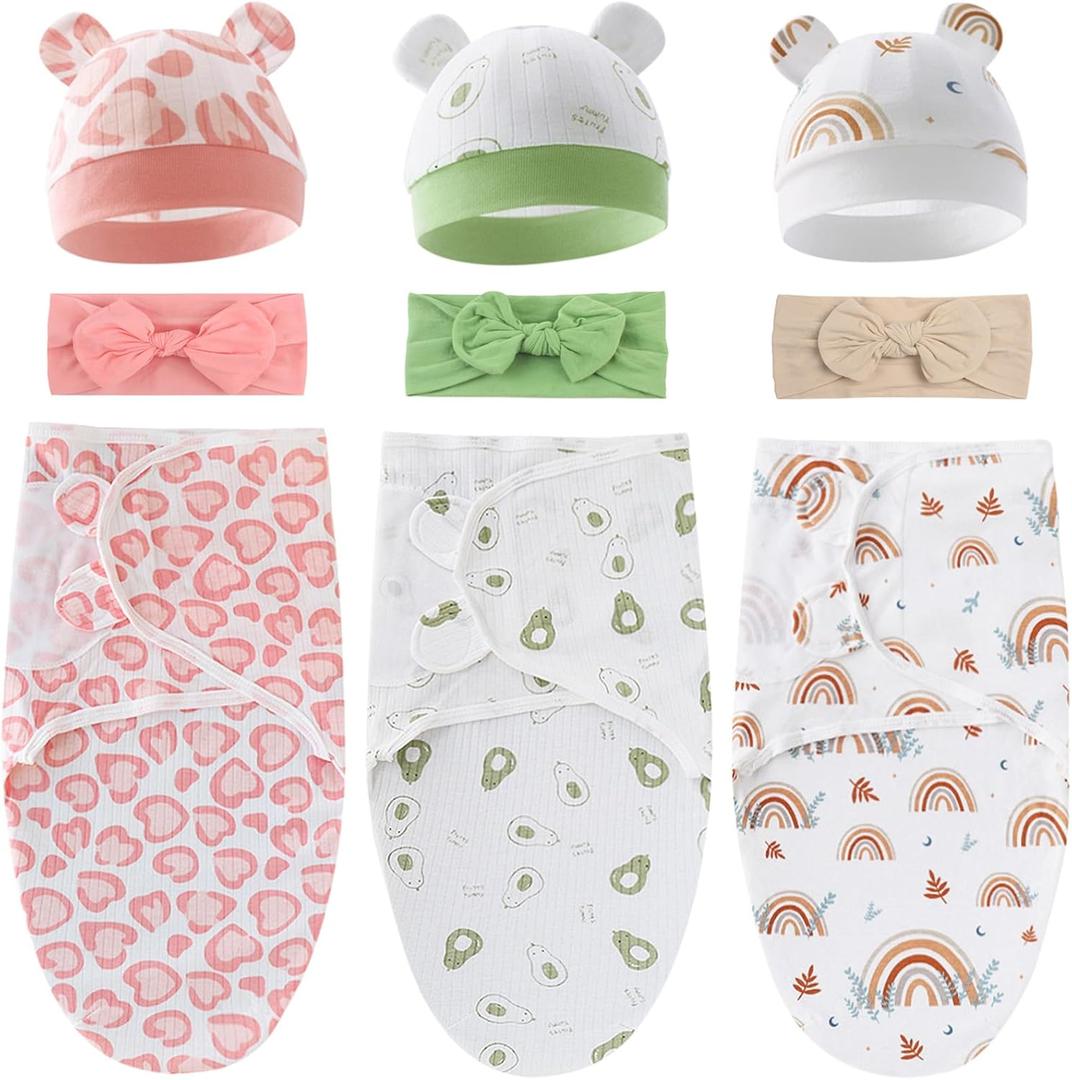 3-Pack Organic Baby Swaddle Sleep Sacks - Newborn Swaddle Blanket Wrap 3-Pack Organic Baby Swaddle Sleep Sacks - Newborn Swaddle Blanket Wrap