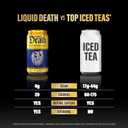 Liquid Death Iced Tea - Dead Billionaire (Black Tea/Lemonade), Less Sugar*, Boost of Caffeine, B Vitamins, No Artificial Sweeteners, 12 Fl Oz (Pack of 12)