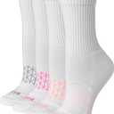 Hanes Women's Cushioned Crew Socks, Absolute Active Crew Socks for Women, Seamless Toe, 4-Pairs Size: 5-9
