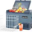Aeitto 12 Volt Car Refrigerator 30Quart Car Fridge Freezer Electric Cooler Portable Cooler 12V Fridge RV Refrigerator -4℉-68℉ Temp Control 12/24V DC & 100-240V AC for Travel, Camping, RV, Road