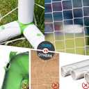 6'X4' Soccer Goal for Backyard Kids Portable Soccer Net with High-Strength Nets, Ground Stakes, Eight-Shaped Clasp, Strong PVC Frame & Weather Resistance Excellent Soccer Field Equipment