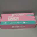 Ayombo Pilates Bar Kit with Resistance Bands, Pilates Workout Equipment for Legs, Hip, Waist, Arm, Squats Exercise Equipment for Home Workouts, Adjustable 3-Section Pilates Bar Kit for Women & Men (1-Pink)