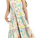 Easter Dress for Girls 11-12 Years Bunny Print Spring Summer Casual Loose Sundress Rabbit Graphic Party Dresses