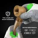 Everflow CSSM1121 1-1/2 in. x 1/2 in. No Lead 90-Degree Reducing Elbow with Female Threaded Ends, Brass Construction, Higher Corrosion Resistance Economical & Easy to Install, 5