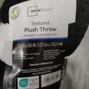 Mainstays Cozy Textured Plush Throw Blanket, Black, 50"x60" All Ages