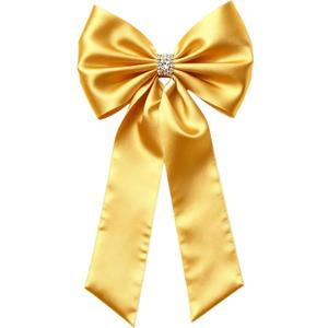 Meseey Giant Satin Bow 27x39 Inch Extra Large Decorative Bow for Christmas Tree Topper,Party,Home Wall,Baby Shower & Birthday DecorGold