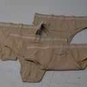 Eiggam Breathable Wicking Underwear High Waist Bikini Underwear Slight Tummy Control Panty Elastic No Show Cheeky Panty Pack (Large)